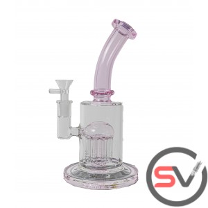 CURVED COLORED NECK JELLYFISH WATER PIPE 9inch